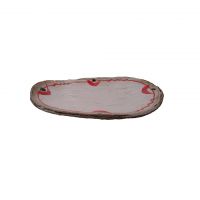 Тарелка ROOMERS TABLEWARE White red 15x3x24 см