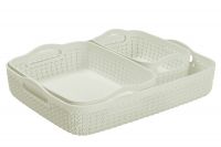 Набор лотков KNIT А4+А5+А6 белый CURVER