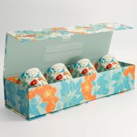 Набор кружек Kawaii Hokusai 4 шт, 7x8 см, 170 мл, фарфор TOKYO DESIGN
