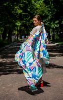 FOLK LAGON ORCHIDEE Шаль 110/190 шелк 100%