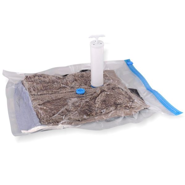 Вакуумный пакет для хранения вещей 80x110см с zip-lock замком и клапаном МУЛЬТИДОМ