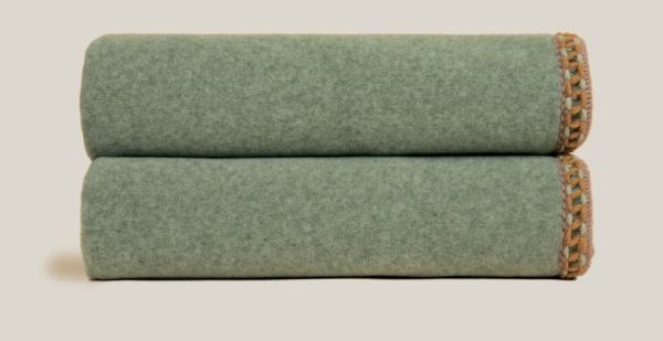 Плед Frati SOFT BAMBOO MOSS с тесьмой Coco, зеленый, 160х200 см, бамбук 40% полиэстер 60%, 910г
