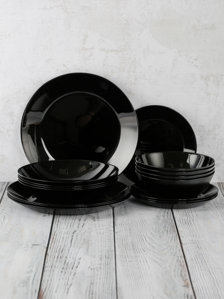 Столовый набор ЛИЛИ ЧЕРНЫЙ 16 предметов LUMINARC