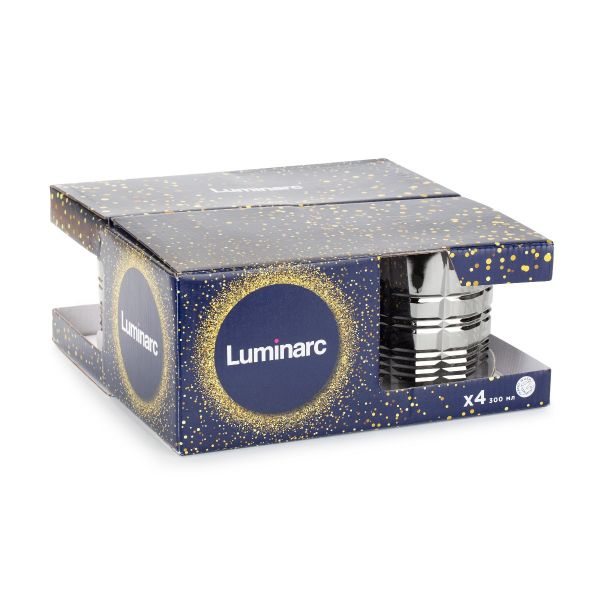 Набор стаканов ДАЛЛАС СИЯЮЩИЙ ГРАФИТ 4шт 300мл низкие LUMINARC