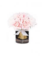 GRAND BOUQUET black glass mixed pinkБольшой букет роз, 2 спрея по 10 мл, черная ваза, розов