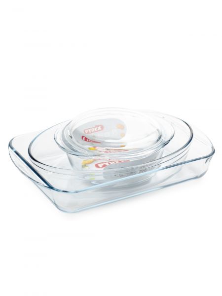 Набор CLASSIC 4пр (кастрюля 1.4л с крышкой, блюдо 35х22см прямоугольное, блюдо 30х21см овальное) PYREX