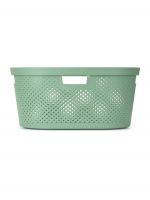 Корзина для глаженого белья INFINITY сланцово-зеленая 40л CURVER