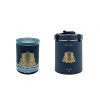 LUXURY CANDLE CHARENTE ROSEСвеча 750 гр, золотой декор, соевый воск, ВхШхД 21х17х17 см, время горе