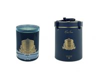LUXURY CANDLE VANILLAСвеча 750 гр, золотой декор, соевый воск, ВхШхД 21х17х17 см, время горения 30