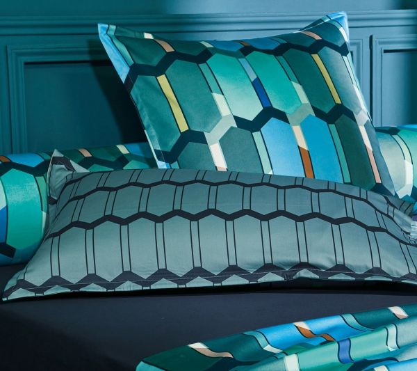 Постельное бельё MOSAIC COBALT пододеяльник 200х220 простынь 280х320 наволочка 50х75*2шт