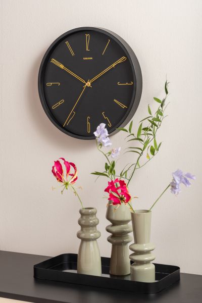 Часы настенные Karlsson BELLE NUMBERS, черный, металл Present Time
