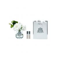 TEA ROSE ivory clearРоза, цвет слоновая кость, прозрачная ваза, 2 спрея 5 мл ВхШхД 21х17х17 см