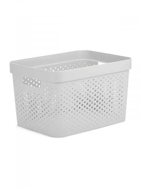 Коробка INFINITY перфорированная с крышкой 17л серая CURVER