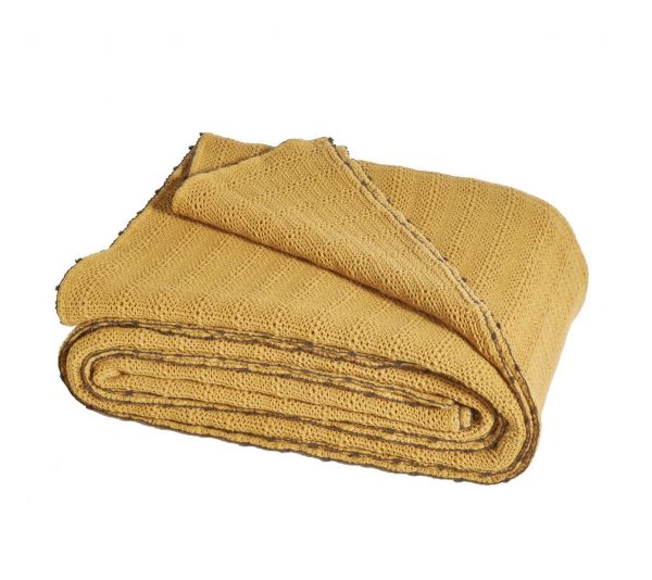 Покрывало ARTESIA MIEL 180Х260 желтый 100% хлопок, 400 г/м2