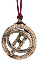Подвеска астрономическое кольцо Hemisferium Hanging Astronomical Ring Dial, 4.5 см, толщина 4 мм, бронза