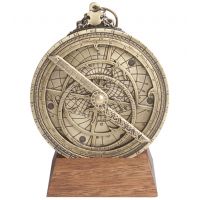 Астролябия Hemisferium Astrolabe 10x0.7 см, высота с базой 12 см, бронза