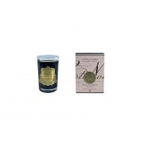 PETAL DE ROSEСвеча 75 гр, черный стаканчик, золотой декор, ВхШхД 11х7,5х7,5см соевый воск, время г