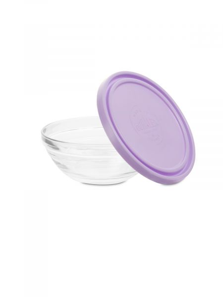 Салатник FRESHBOX 500мл 14см круглый с фиолетовой крышкой Duralex