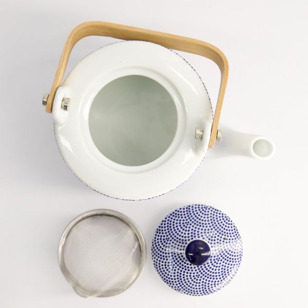 Набор Nippon Blue чайник 0.8 л + 4 чашки 180 мл, фарфор TOKYO DESIGN
