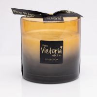 Свеча ароматическая Victoria with Love Fade black 1800гр, выдувное стекло