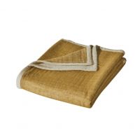 Плед Blanc des Vosges ALIZES ochre 150х170 охра, 15% альпака 8% мохер 58% хлопок