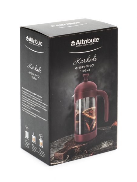 Френч-пресс KARKADE 1000мл+аксессуары ATTRIBUTE