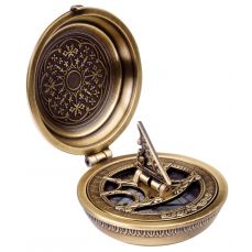 Солнечные часы с компасом Hemisferium Urania Propitia диам 8.4x2.8 см, бронза