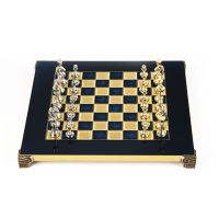 CLASSIC METAL CHESSШахматы классические, 28х28 см, золото с серебром, синий, металл