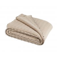 Покрывало ARTESIA CHANVRE 180Х260 бежевый 100% хлопок, 400 г/м2