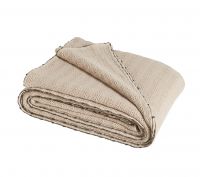 Покрывало ARTESIA CHANVRE 180Х260 бежевый 100% хлопок, 400 г/м2