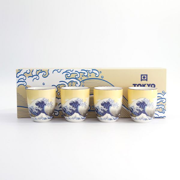 Набор Kawaii Hokusai 4 кружки 7x8 см, 170 мл TOKYO DESIGN
