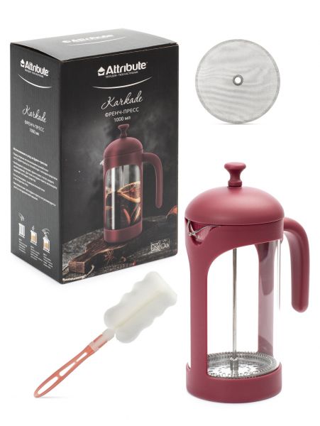 Френч-пресс KARKADE 1000мл+аксессуары ATTRIBUTE