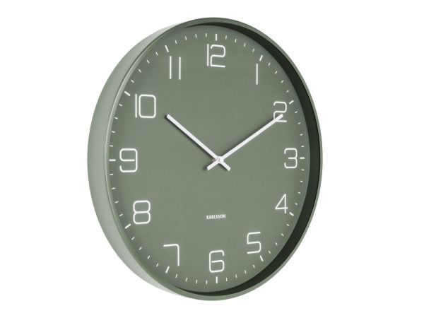 Часы настенные LOFTY 40х4.5 см, зеленый, металл, бесшумный механизм, батарейка 1x AA (не входит) Present Time
