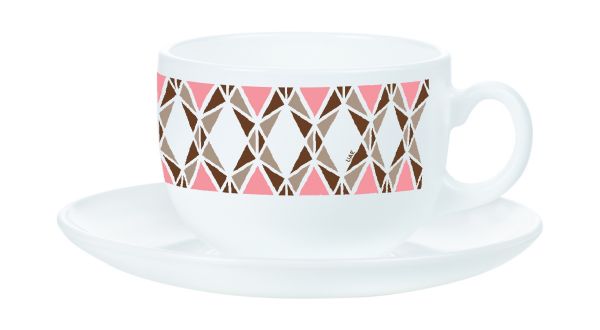 Набор столовый DIWALI ASTRATTA PINK 46 предметов LUMINARC