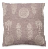 CUSHION Подушка на молнии 50/50, сиреневый, 100% лен жаккард