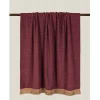 Плед Frati SOFT BAMBOO BURGUNDY с тесьмой Matisse, бордовый, 160х200 см, бамбук 40% полиэстер 6