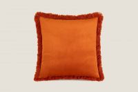 Подушка MARABOU APRICOT 50х50 см, велюр, полиэстер, начинка конфорель FRATI HOME