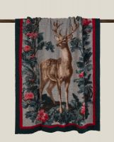 Плед Frati FOREST KING GREY 150x190 см, шерсть 80% полиэстер 20%, 900г