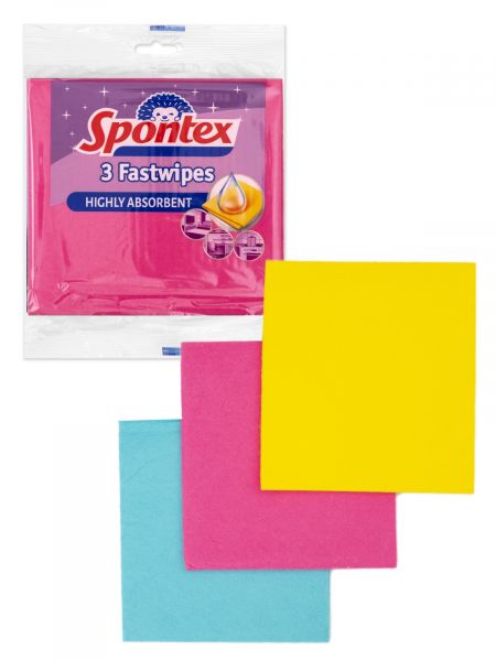 Салфетки впитывающие FASTWIPES 38х35см 3шт SPONTEX