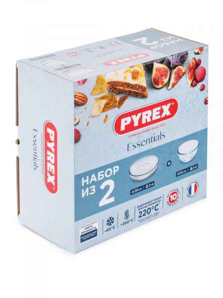 Набор миска для смешивания 2л + блюдо для запекания круглое 26см PYREX