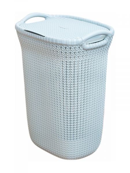 Корзина для белья KNIT 57л голубая CURVER