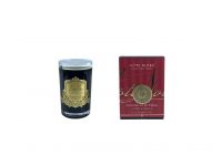 COGNAC ET LE TABACСвеча 75 гр, черный стаканчик, золотой декор, ВхШхД 11х7,5х7,5см соевый воск, вр