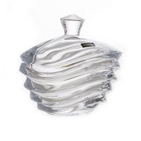 Доза с крышкой 17 см 'Wave' Crystalite Bohemia