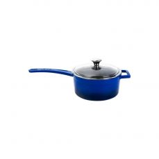 Ковш с ручкой и стеклянной крышкой Lava Blue 1.35 л, 16 см LAVA