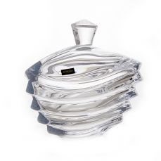 Доза с крышкой 22 см 'Wave' Crystalite Bohemia