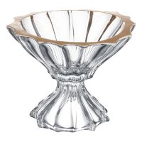 Ваза для конфет на ножке 22 см 'Плантика Голд' Aurum Crystal