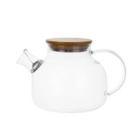 Чайник стеклянный с бамбуковой крышкой 1 л  Smart