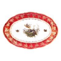 Блюдо овальное 38 см 'Охота красная' Bavarian Porcelain
