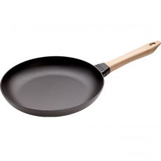 Сковорода круглая, 26 см, с деревянной ручкой, черная Staub Staub