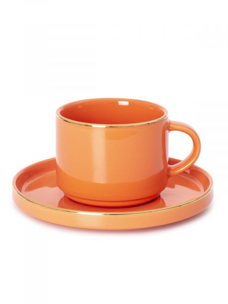 Чайная пара CORAL GOLD 200мл DOMENIK